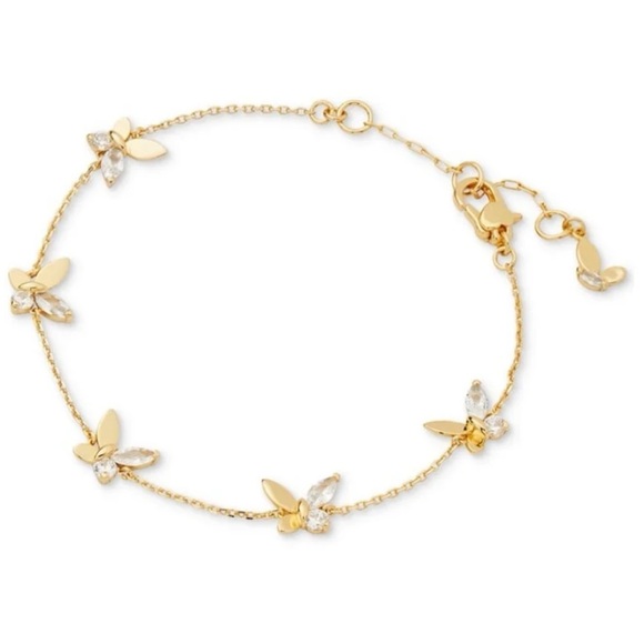 $78 Kate Spade Social Butterfly Bracelet gold/clear - Picture 6 of 6